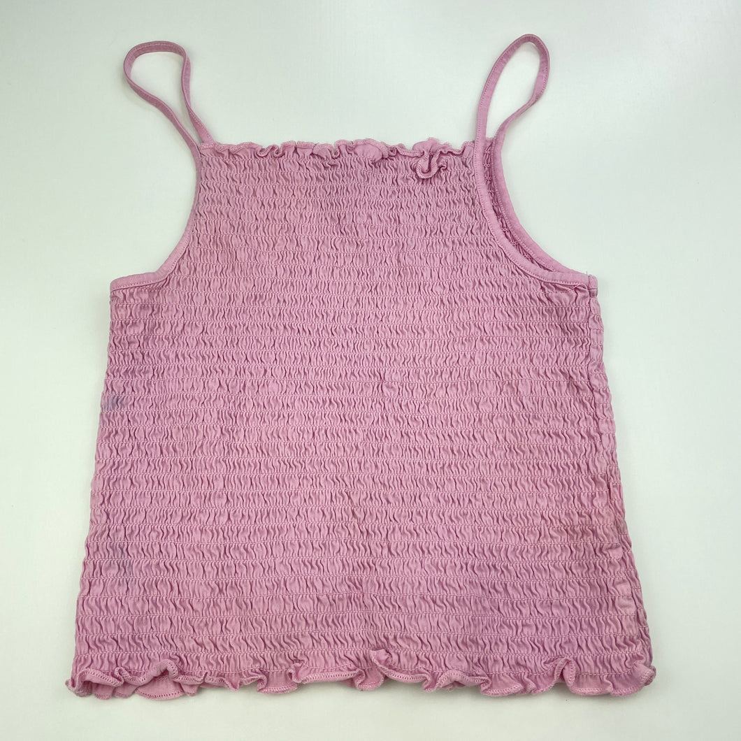 Girls KID, shirred cotton summer top, EUC, size 12,  
