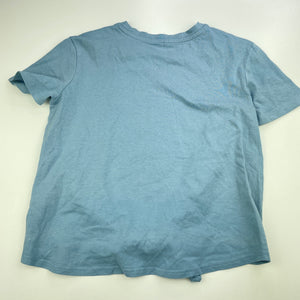 Girls Anko, blue cotton tie front t-shirt / top, GUC, size 9,  