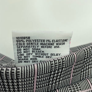 Girls Mango, checked lightweight pants, elasticated, Inside leg: 28cm, EUC, size 2,  