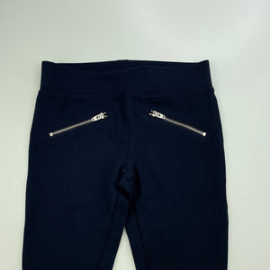 Girls Target, navy stretchy pants, elasticated, Inside leg: 47cm, EUC, size 7,  