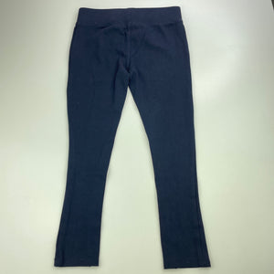 Girls Target, navy stretchy pants, elasticated, Inside leg: 47cm, EUC, size 7,  