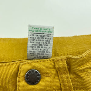 Girls Target, mustard stretch denim pants, adjustable, Inside leg: 54cm, EUC, size 7,  