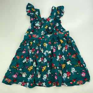 Girls Mango, floral lightweight summer dress, GUC, size 2, L: 47cm