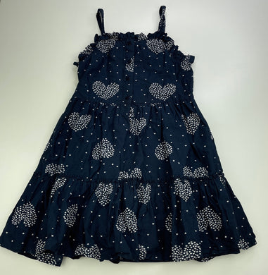 Girls Clothing & Co, lined navy cotton summer dress, EUC, size 8, L: 67cm