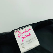 Load image into Gallery viewer, Girls Junior Zone, black &amp; silver party / formal dress, armpit to armpit: 39cm, FUC, size 16, L: 91cm