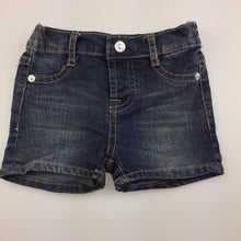 Load image into Gallery viewer, Girls 7forallmankind, cute stretch denim shorts, elasticated, GUC, size 0