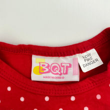 Load image into Gallery viewer, Girls BQT, red &amp; white spot Christmas romper, GUC, size 0,  