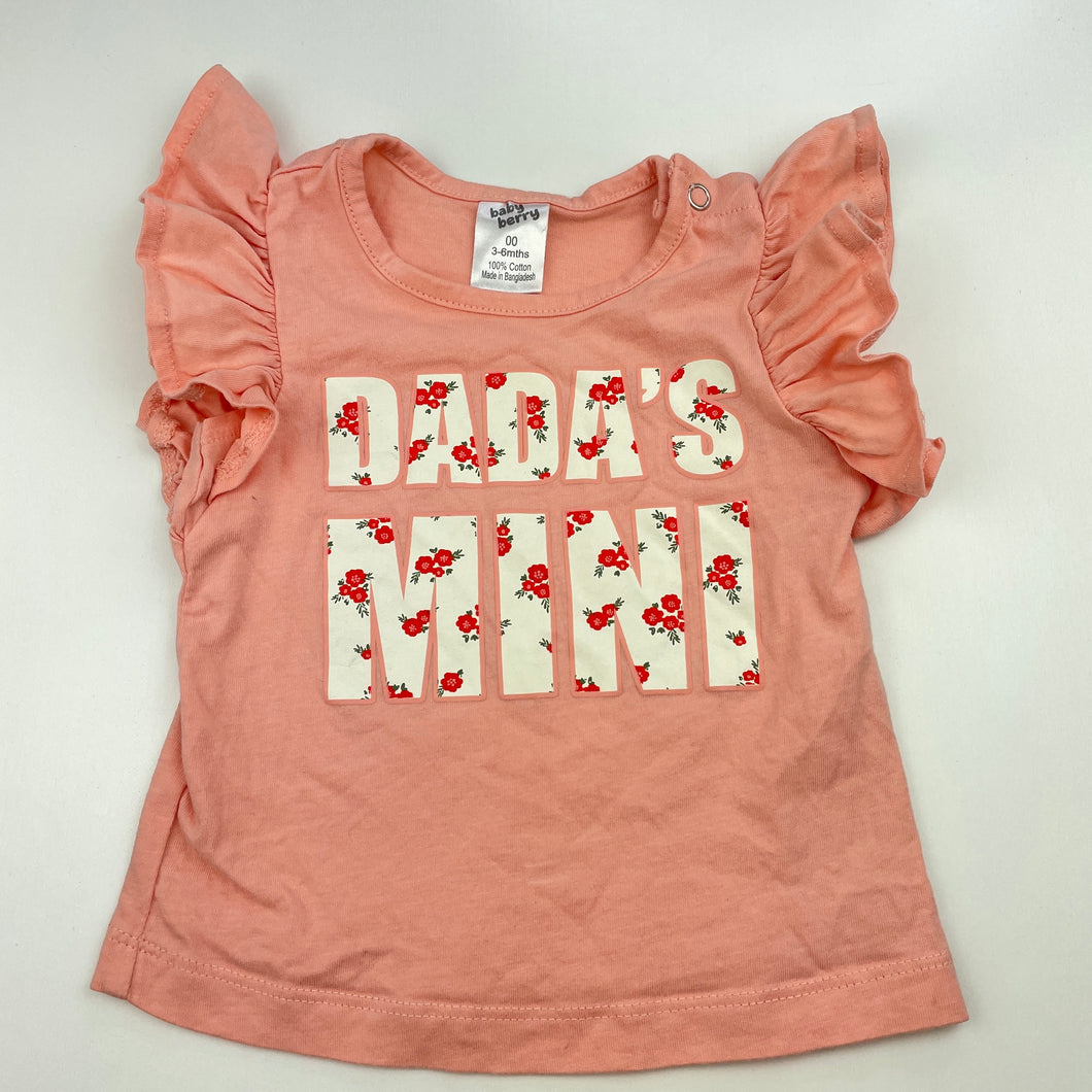 Girls Baby Berry, pink cotton t-shirt / top, GUC, size 00,  