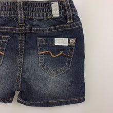 Load image into Gallery viewer, Girls 7forallmankind, cute stretch denim shorts, elasticated, GUC, size 0