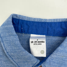 Load image into Gallery viewer, Boys Target, blue cotton short sleeve shirt, EUC, size 2,  