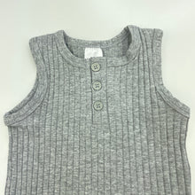 Load image into Gallery viewer, unisex Baby Berry, grey ribbed singlet top, GUC, size 1,  