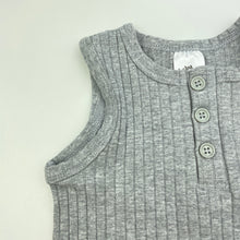 Load image into Gallery viewer, unisex Baby Berry, grey ribbed singlet top, GUC, size 1,  