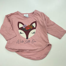 Load image into Gallery viewer, Girls Baby Berry, pink cotton long sleeve top, FUC, size 0,  