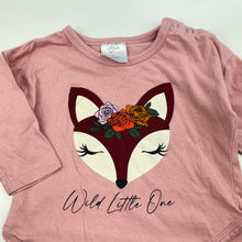 Load image into Gallery viewer, Girls Baby Berry, pink cotton long sleeve top, FUC, size 0,  