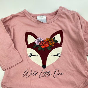 Girls Baby Berry, pink cotton long sleeve top, FUC, size 0,  