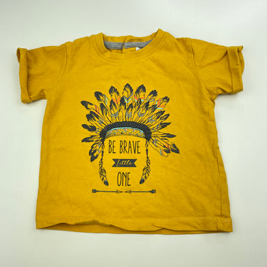 unisex Baby Berry, yellow cotton t-shirt / top, GUC, size 0,  
