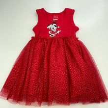 Load image into Gallery viewer, Girls Disney, Minnie Mouse Christmas party dress, EUC, size 1, L: 44cm