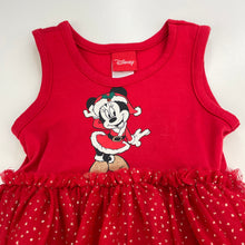 Load image into Gallery viewer, Girls Disney, Minnie Mouse Christmas party dress, EUC, size 1, L: 44cm