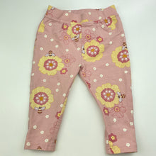 Load image into Gallery viewer, Girls Dymples, floral stretchy pants / bottoms, elasticated, FUC, size 0,  