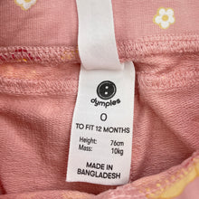Load image into Gallery viewer, Girls Dymples, floral stretchy pants / bottoms, elasticated, FUC, size 0,  