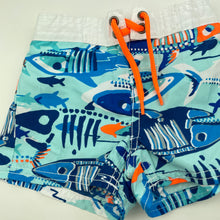 Load image into Gallery viewer, Boys Osh Kosh, lined lightweight board shorts, elasticated, GUC, size 3 months,  