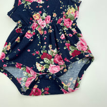 Load image into Gallery viewer, Girls PatPat, lightweight navy floral romper, FUC, size 00,  