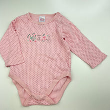 Load image into Gallery viewer, Girls Ollies Place, pink cotton bodysuit / romper, rabbit, EUC, size 00,  