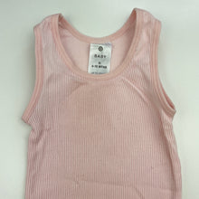 Load image into Gallery viewer, Girls Target, pink ribbed cotton singlet top, GUC, size 0,  