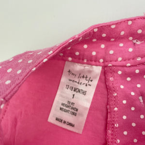 Girls Tiny Little Wonders, floral cotton summer romper, EUC, size 1,  