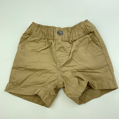 Boys Target, cotton chino shorts, elasticated, EUC, size 000,  