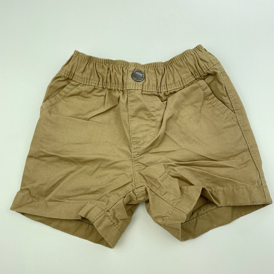Boys Target, cotton chino shorts, elasticated, EUC, size 000,  