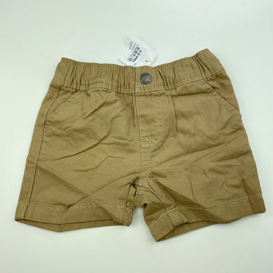 Boys Target, cotton chino shorts, elasticated, NEW, size 00,  