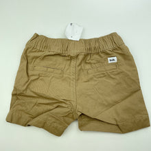 Load image into Gallery viewer, Boys Target, cotton chino shorts, elasticated, NEW, size 00,  