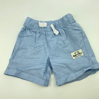 Boys Dymples, lightweight cotton shorts, elasticated, EUC, size 000,  