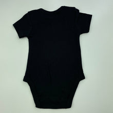 Load image into Gallery viewer, unisex Baby Berry, black cotton bodysuit / romper, EUC, size 000,  