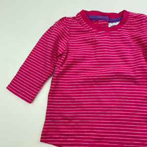 Girls Baby Berry, pink stripe cotton long sleeve top, GUC, size 000,  