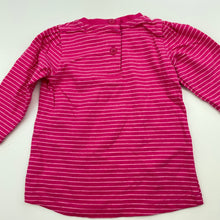 Load image into Gallery viewer, Girls Baby Berry, pink stripe cotton long sleeve top, GUC, size 000,  