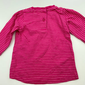 Girls Baby Berry, pink stripe cotton long sleeve top, GUC, size 000,  