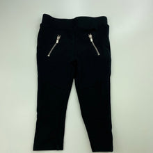 Load image into Gallery viewer, Girls KID, black stretchy pants, elasticated, Inside leg: 25.5cm, GUC, size 1,  