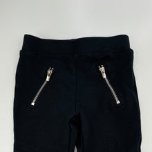 Load image into Gallery viewer, Girls KID, black stretchy pants, elasticated, Inside leg: 25.5cm, GUC, size 1,  