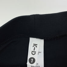Load image into Gallery viewer, Girls KID, black stretchy pants, elasticated, Inside leg: 25.5cm, GUC, size 1,  