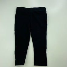 Load image into Gallery viewer, Girls KID, black stretchy pants, elasticated, Inside leg: 25.5cm, GUC, size 1,  