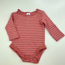 Load image into Gallery viewer, Girls Target, pink stripe cotton bodysuit / romper, EUC, size 000,  