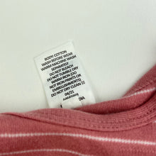 Load image into Gallery viewer, Girls Target, pink stripe cotton bodysuit / romper, EUC, size 000,  