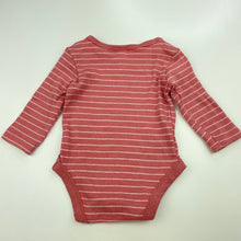 Load image into Gallery viewer, Girls Target, pink stripe cotton bodysuit / romper, EUC, size 000,  