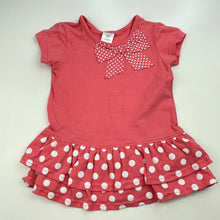 Load image into Gallery viewer, Girls Target, pink &amp; white peplum top, GUC, size 1,  