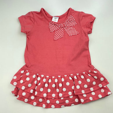 Girls Target, pink & white peplum top, GUC, size 1,  