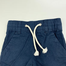Load image into Gallery viewer, Boys Baby Berry, navy cotton shorts, elasticated, EUC, size 0000,  