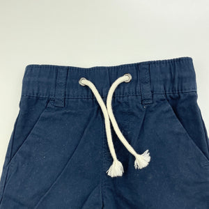 Boys Baby Berry, navy cotton shorts, elasticated, EUC, size 0000,  