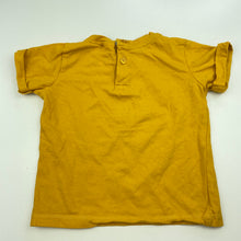 Load image into Gallery viewer, unisex Baby Berry, mustard cotton t-shirt / top, GUC, size 0,  